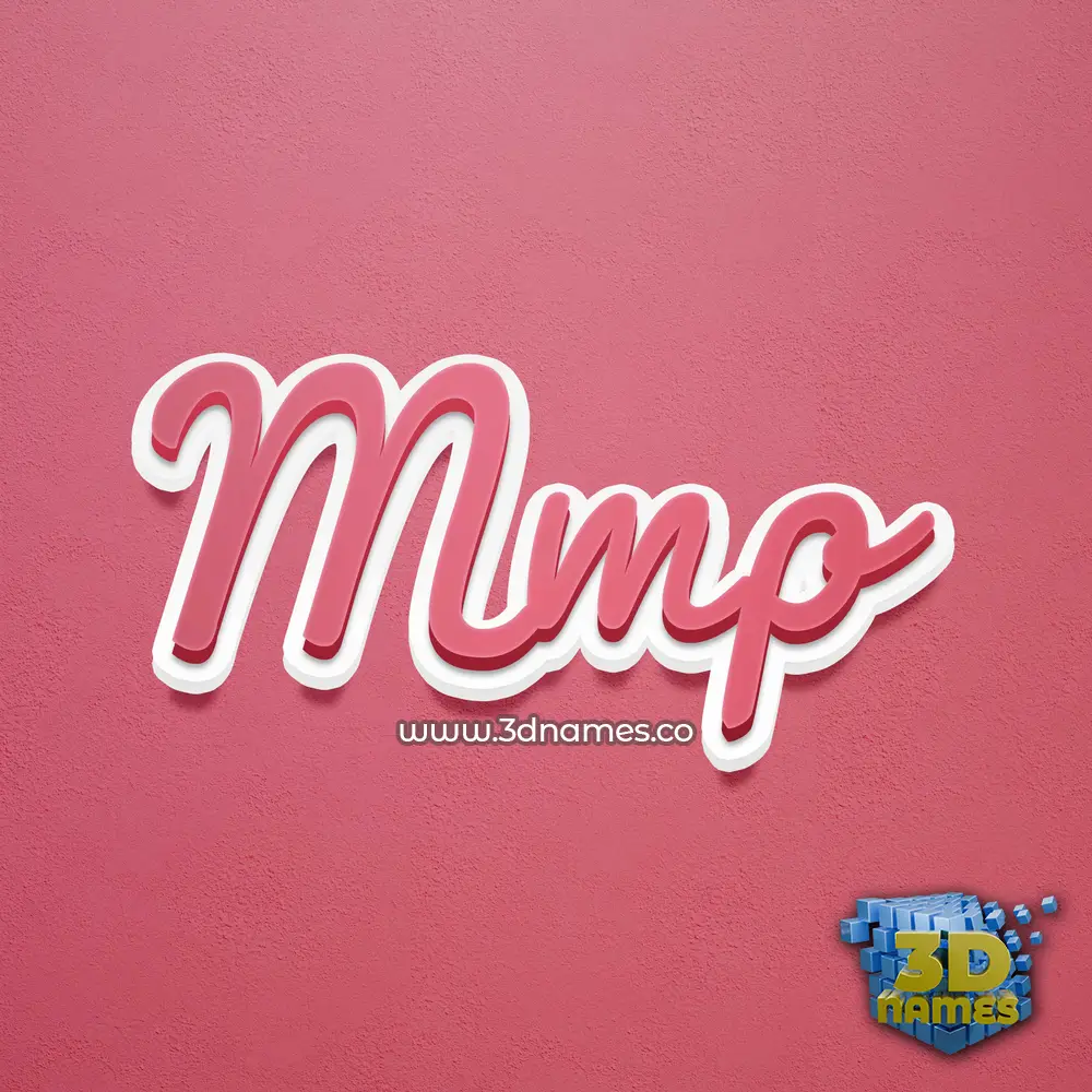 mmp in Red Scribble style - 3D name wallpaper