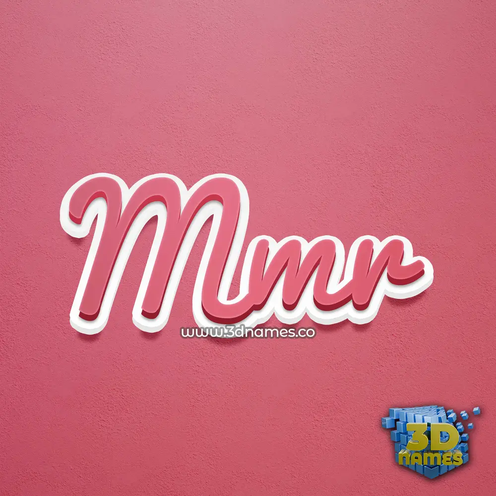 mmr in Red Scribble style - 3D name wallpaper