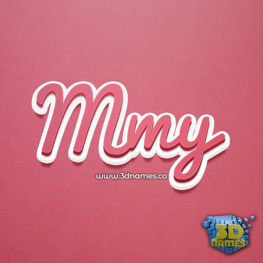 mmy in Red Scribble style - 3D name wallpaper