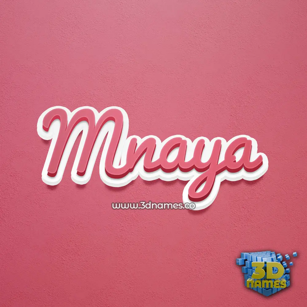 mnaya in Red Scribble style - 3D name wallpaper