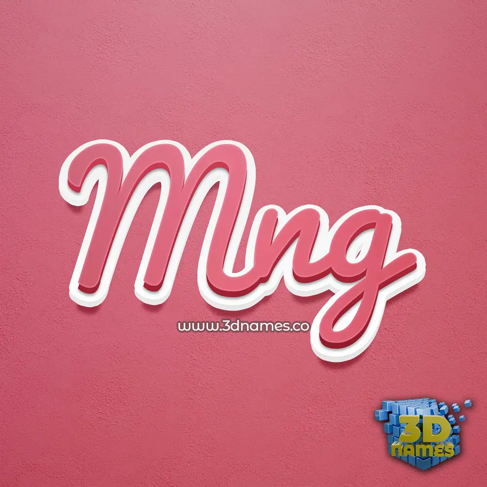 mng in Red Scribble style - 3D name wallpaper