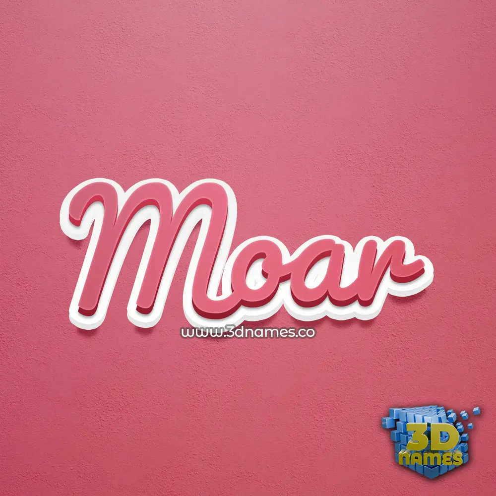 moar in Red Scribble style - 3D name wallpaper