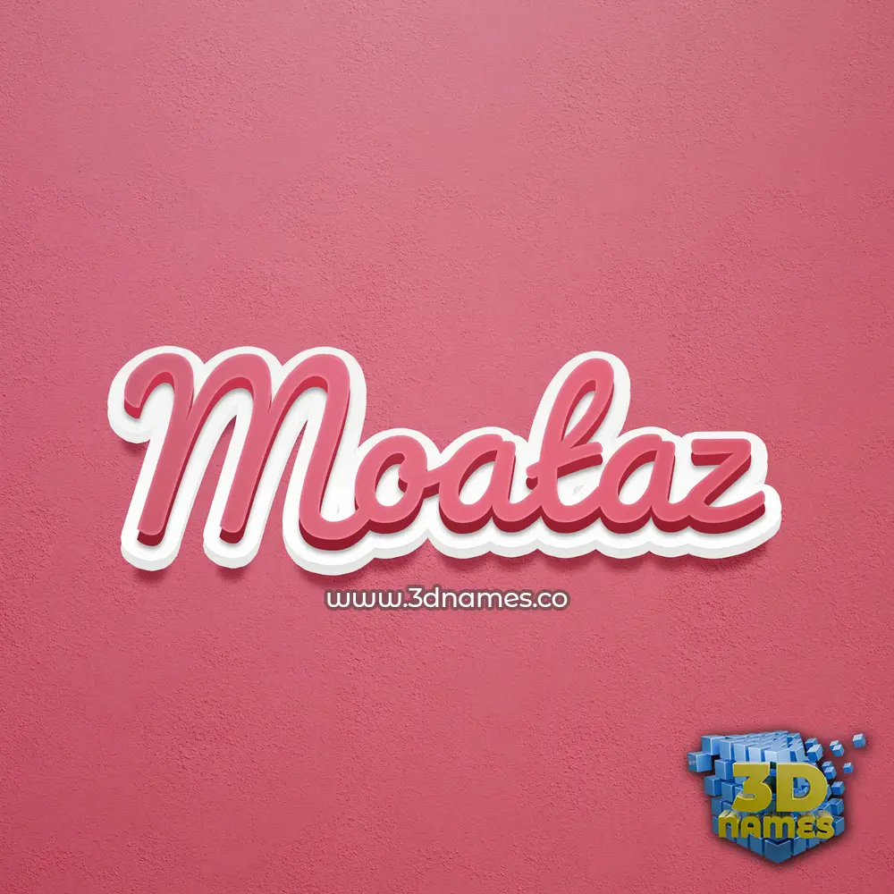 moataz in Red Scribble style - 3D name wallpaper