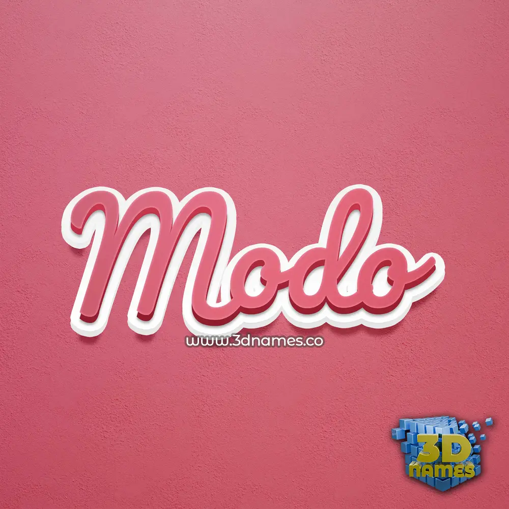 modo in Red Scribble style - 3D name wallpaper