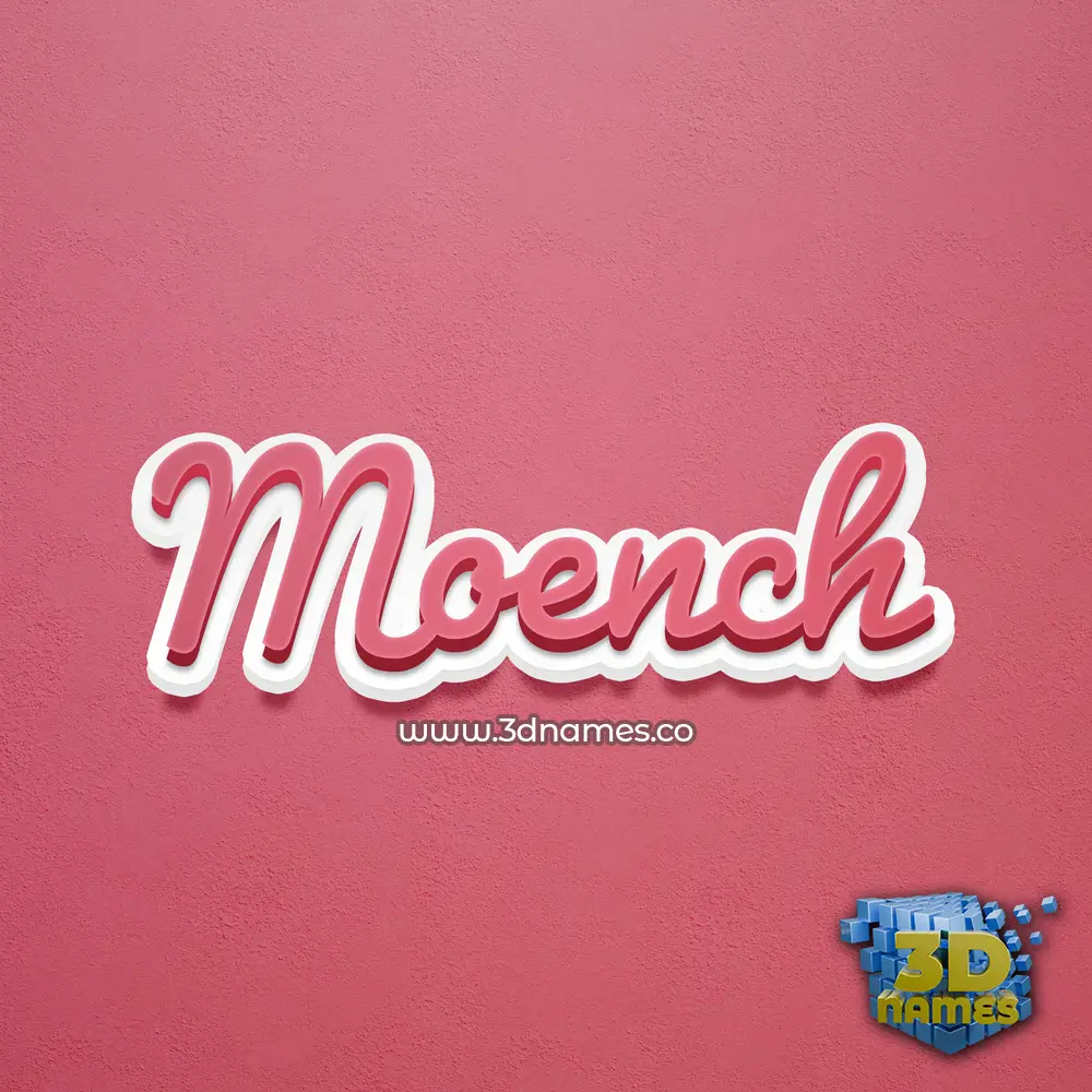 moench in Red Scribble style - 3D name wallpaper