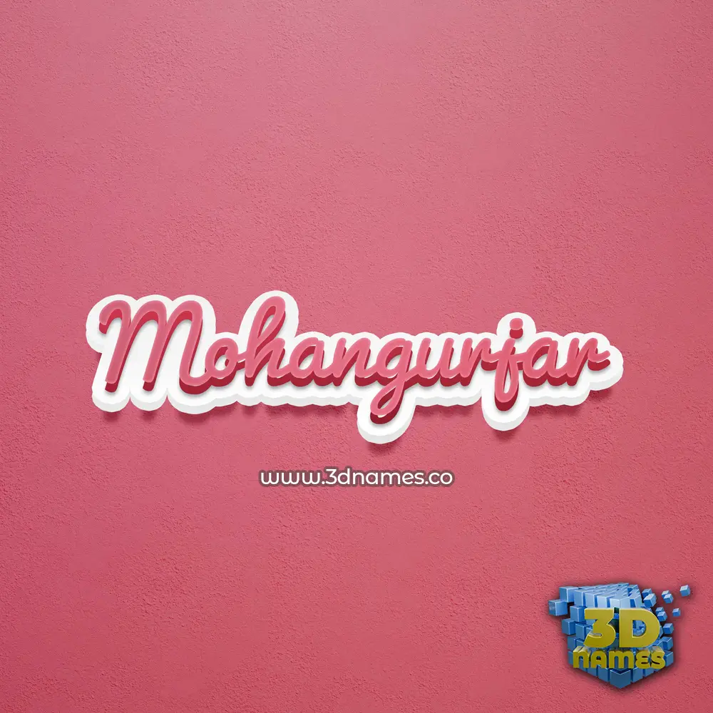 mohangurjar in Red Scribble style - 3D name wallpaper