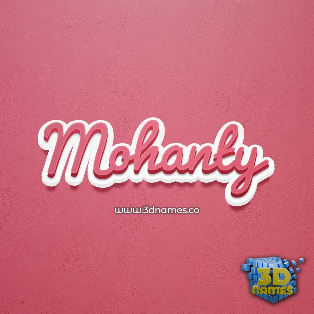 mohanty in Red Scribble style - 3D name wallpaper