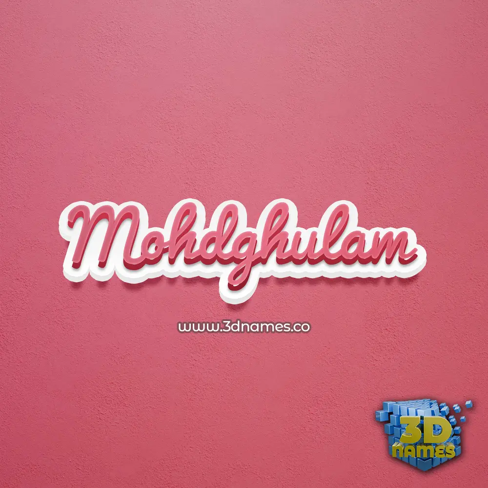 mohdghulam in Red Scribble style - 3D name wallpaper