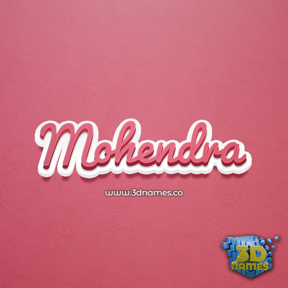 mohendra in Red Scribble style - 3D name wallpaper