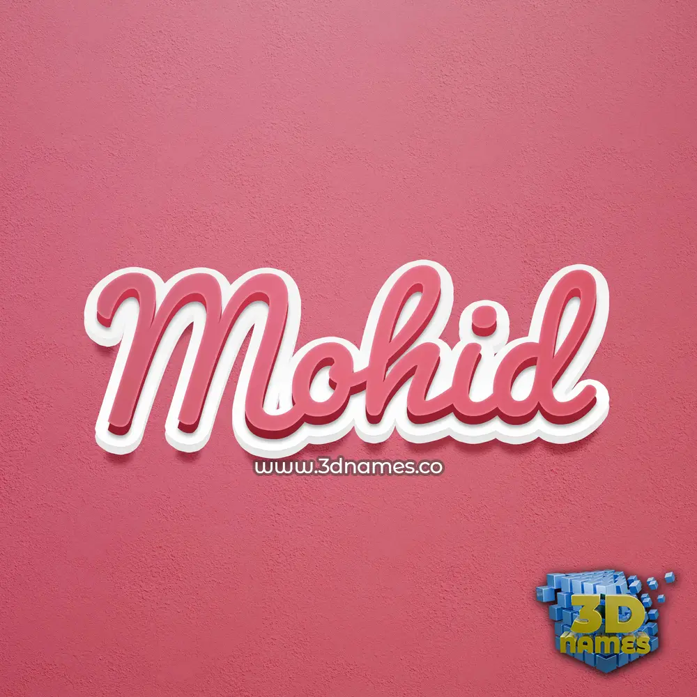 mohid in Red Scribble style - 3D name wallpaper