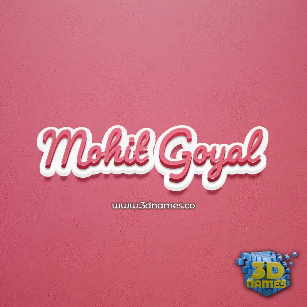 mohit goyal in Red Scribble style - 3D name wallpaper