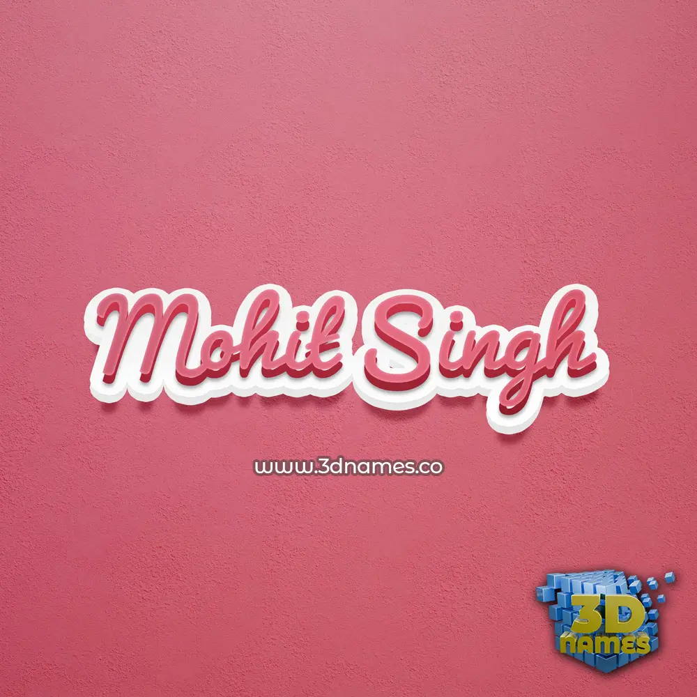 mohit singh in Red Scribble style - 3D name wallpaper