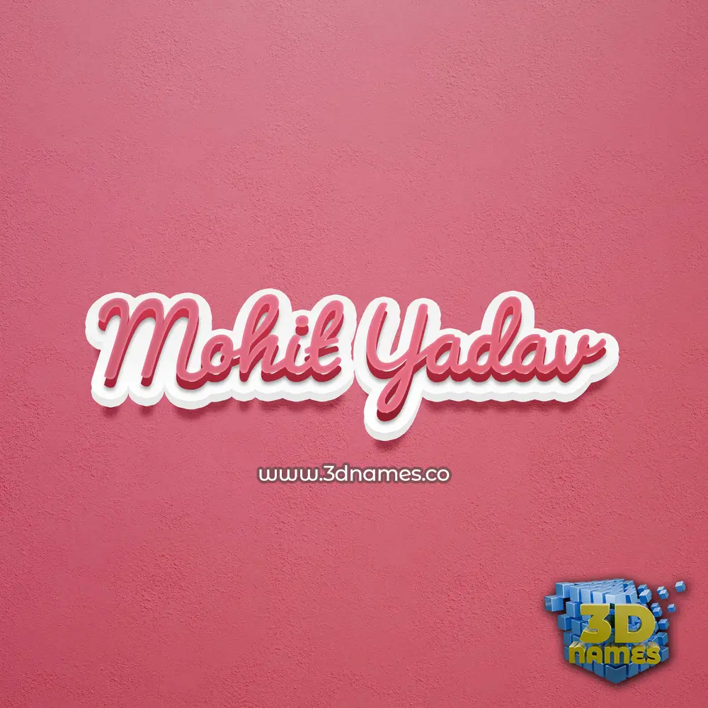 mohit yadav in Red Scribble style - 3D name wallpaper
