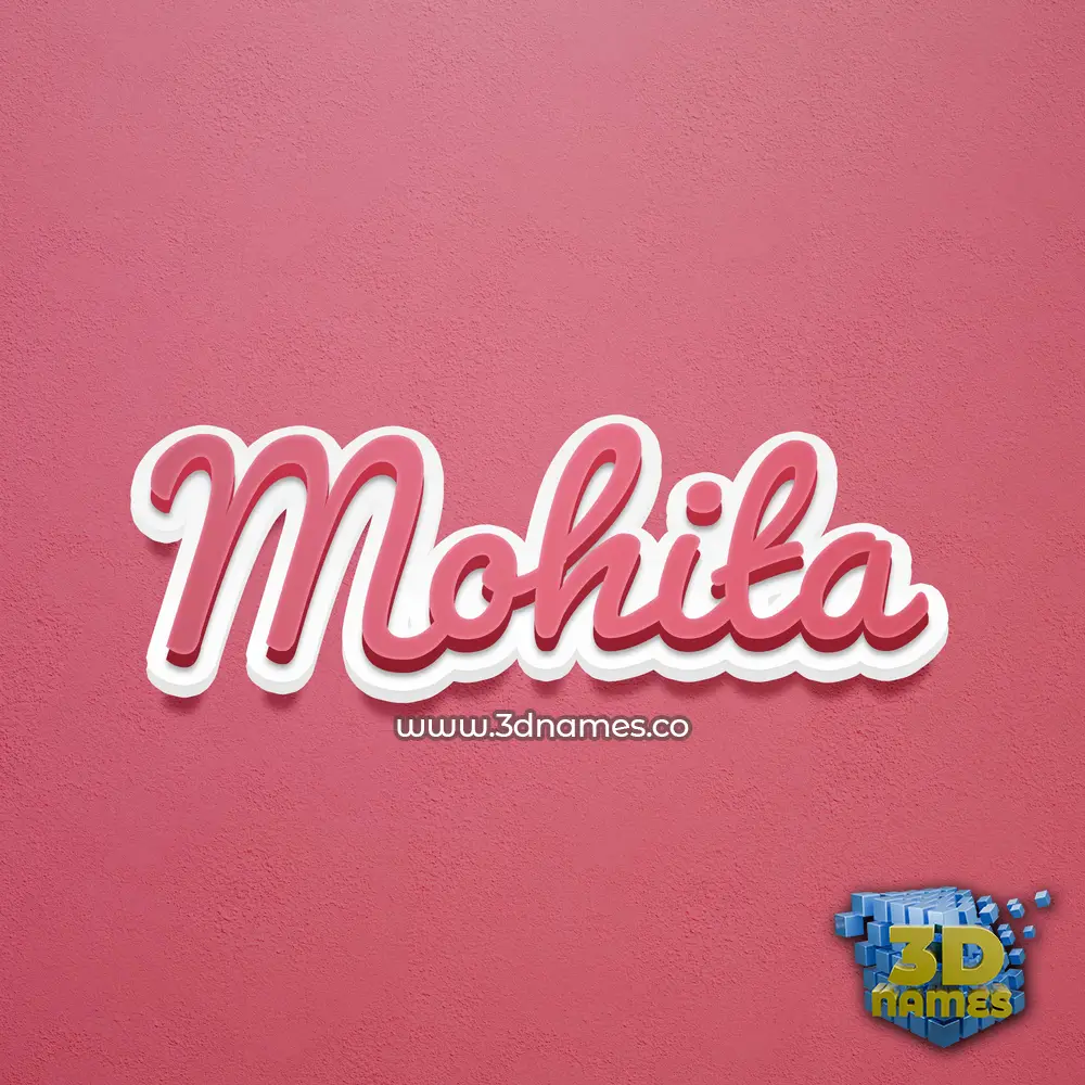 mohita in Red Scribble style - 3D name wallpaper