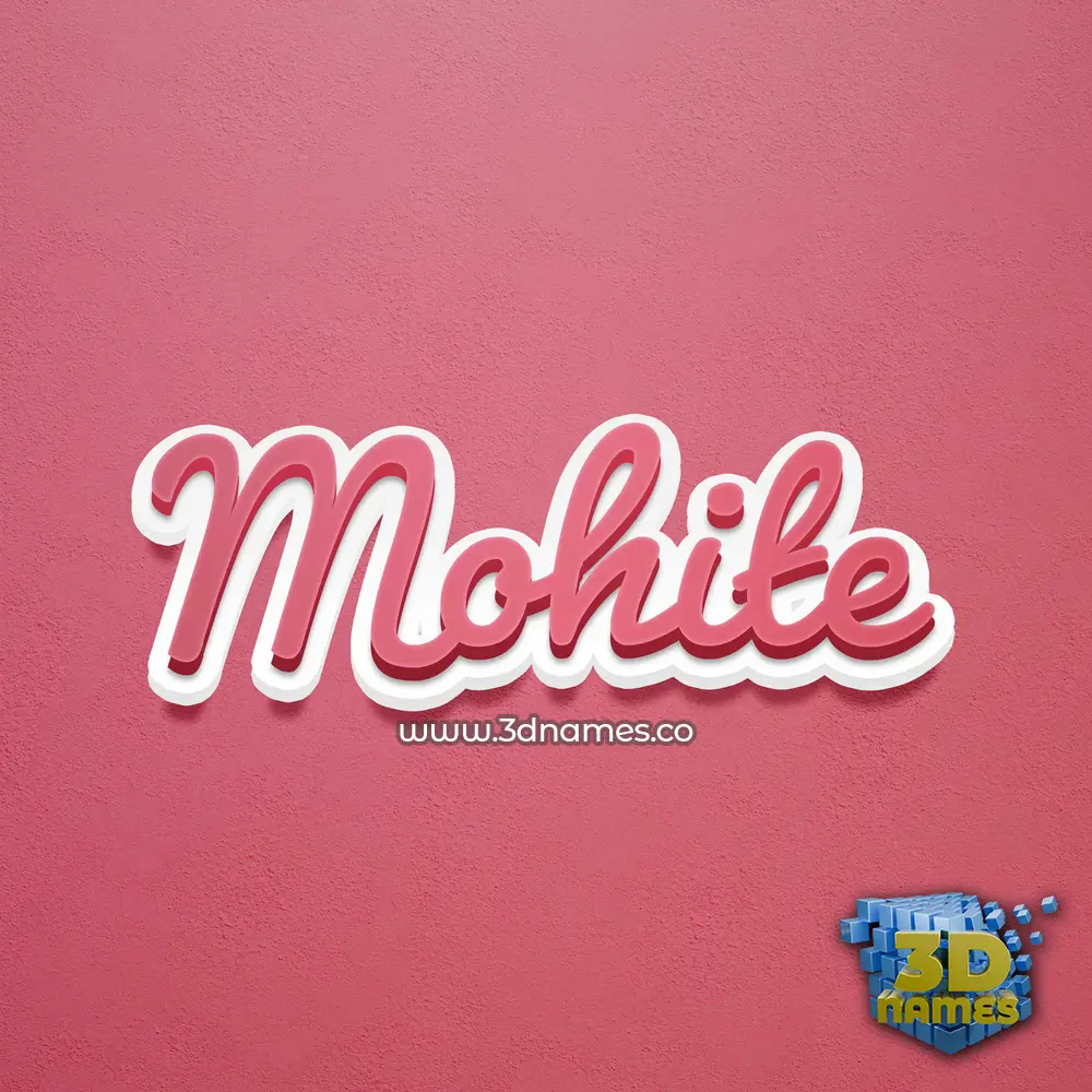 mohite in Red Scribble style - 3D name wallpaper