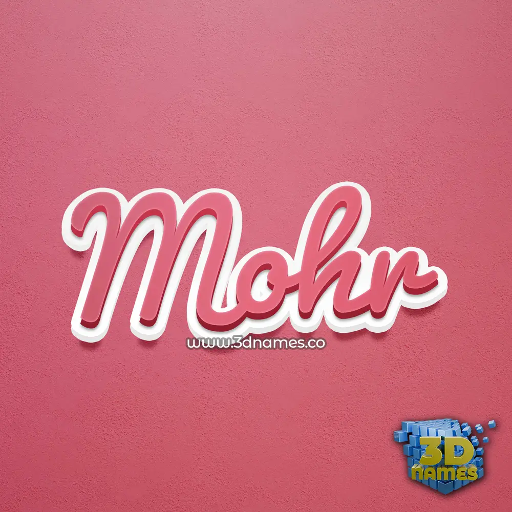 mohr in Red Scribble style - 3D name wallpaper