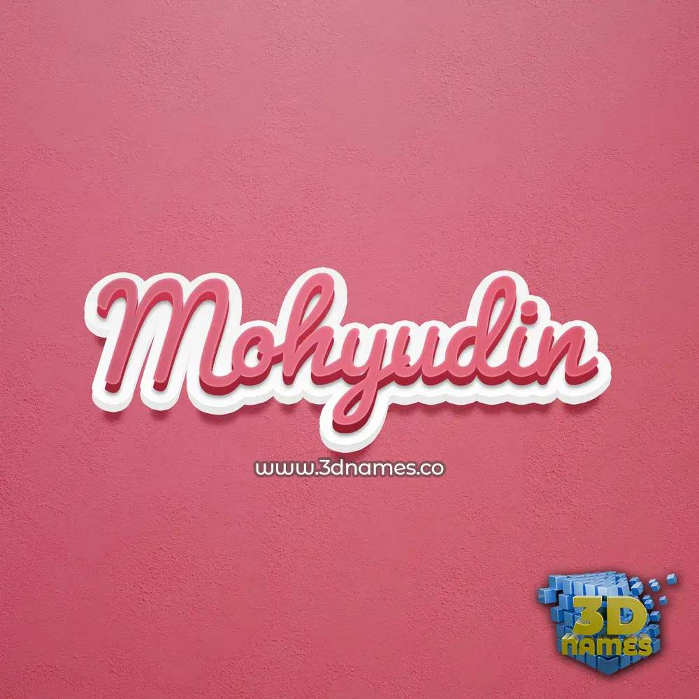 mohyudin in Red Scribble style - 3D name wallpaper