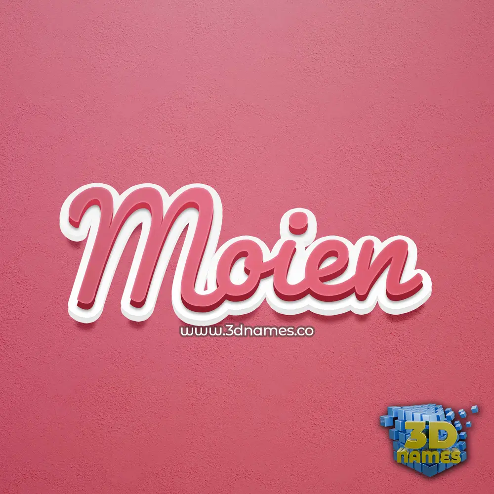 moien in Red Scribble style - 3D name wallpaper