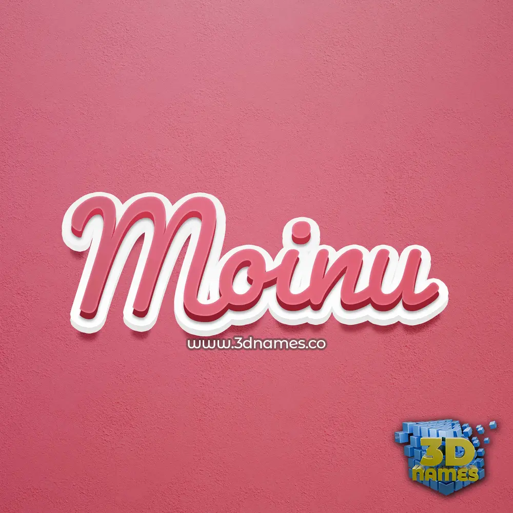 moinu in Red Scribble style - 3D name wallpaper