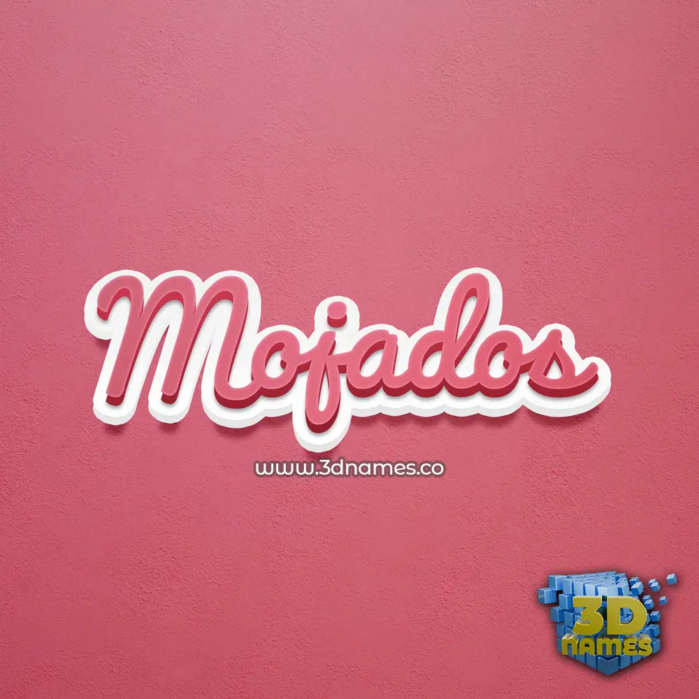 mojados in Red Scribble style - 3D name wallpaper