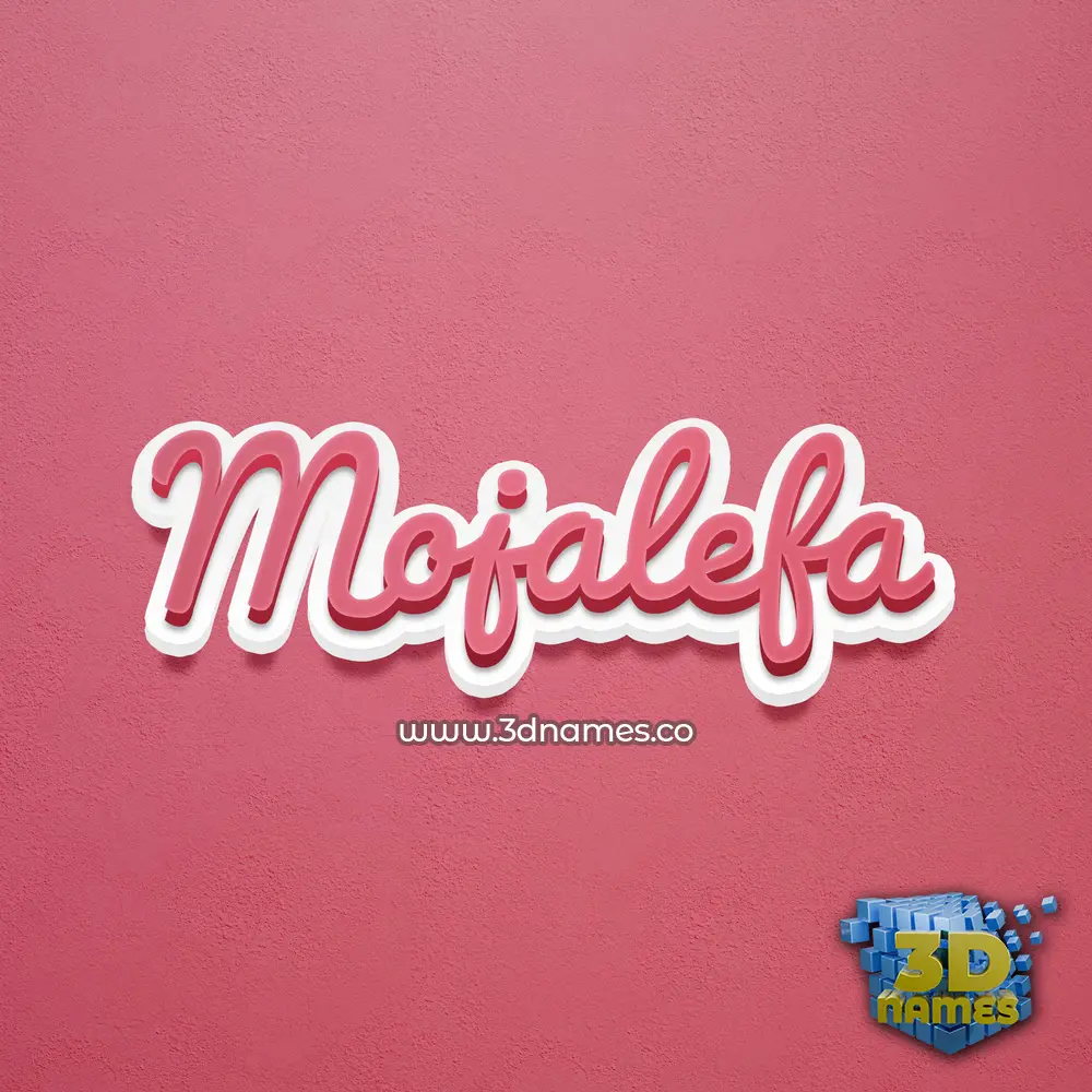 mojalefa in Red Scribble style - 3D name wallpaper