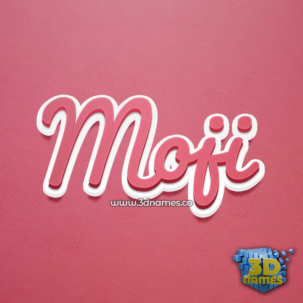 moji in Red Scribble style - 3D name wallpaper