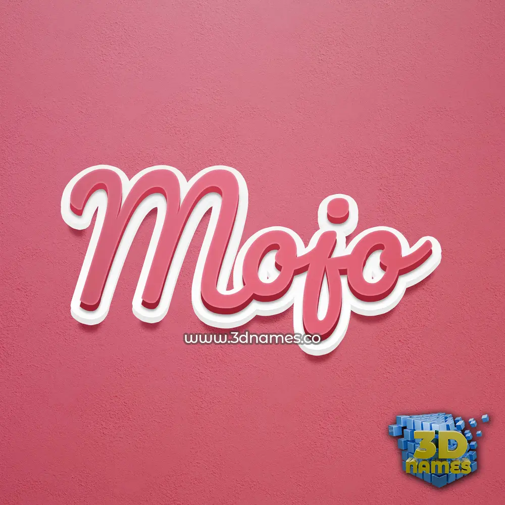 mojo in Red Scribble style - 3D name wallpaper