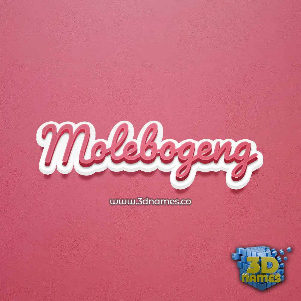 molebogeng in Red Scribble style - 3D name wallpaper
