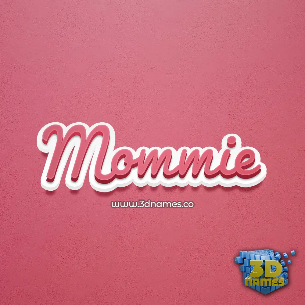mommie in Red Scribble style - 3D name wallpaper