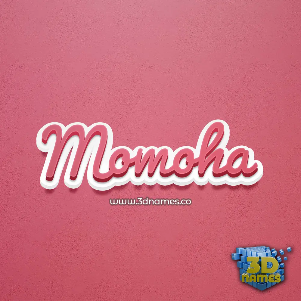momoha in Red Scribble style - 3D name wallpaper