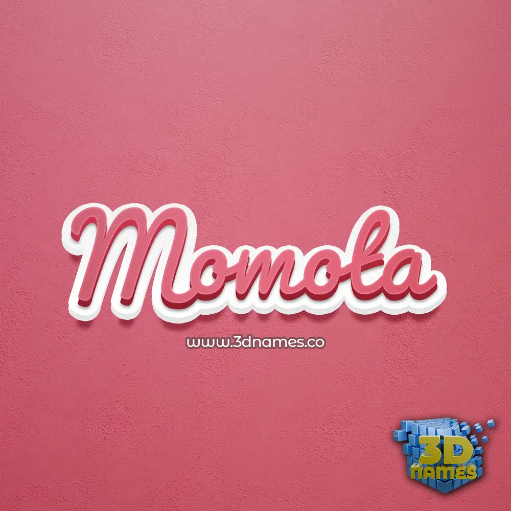 momota in Red Scribble style - 3D name wallpaper