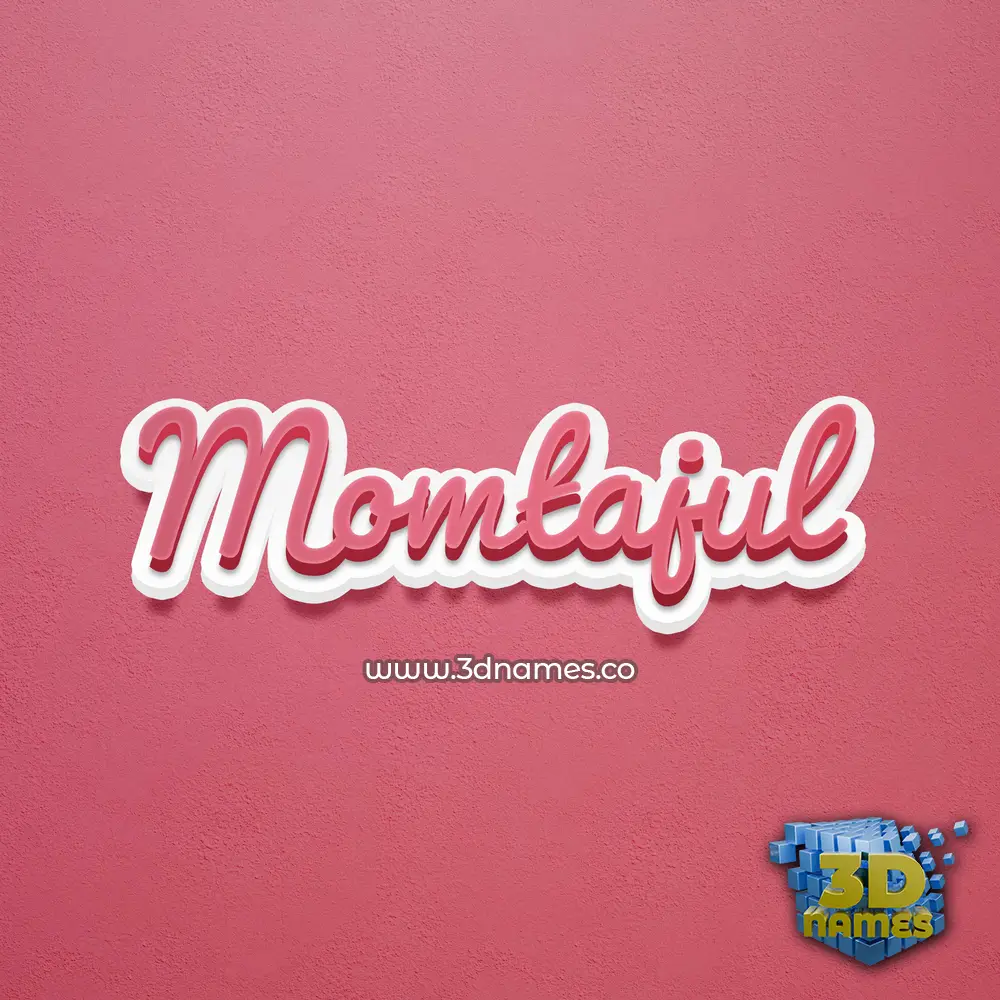 momtajul in Red Scribble style - 3D name wallpaper