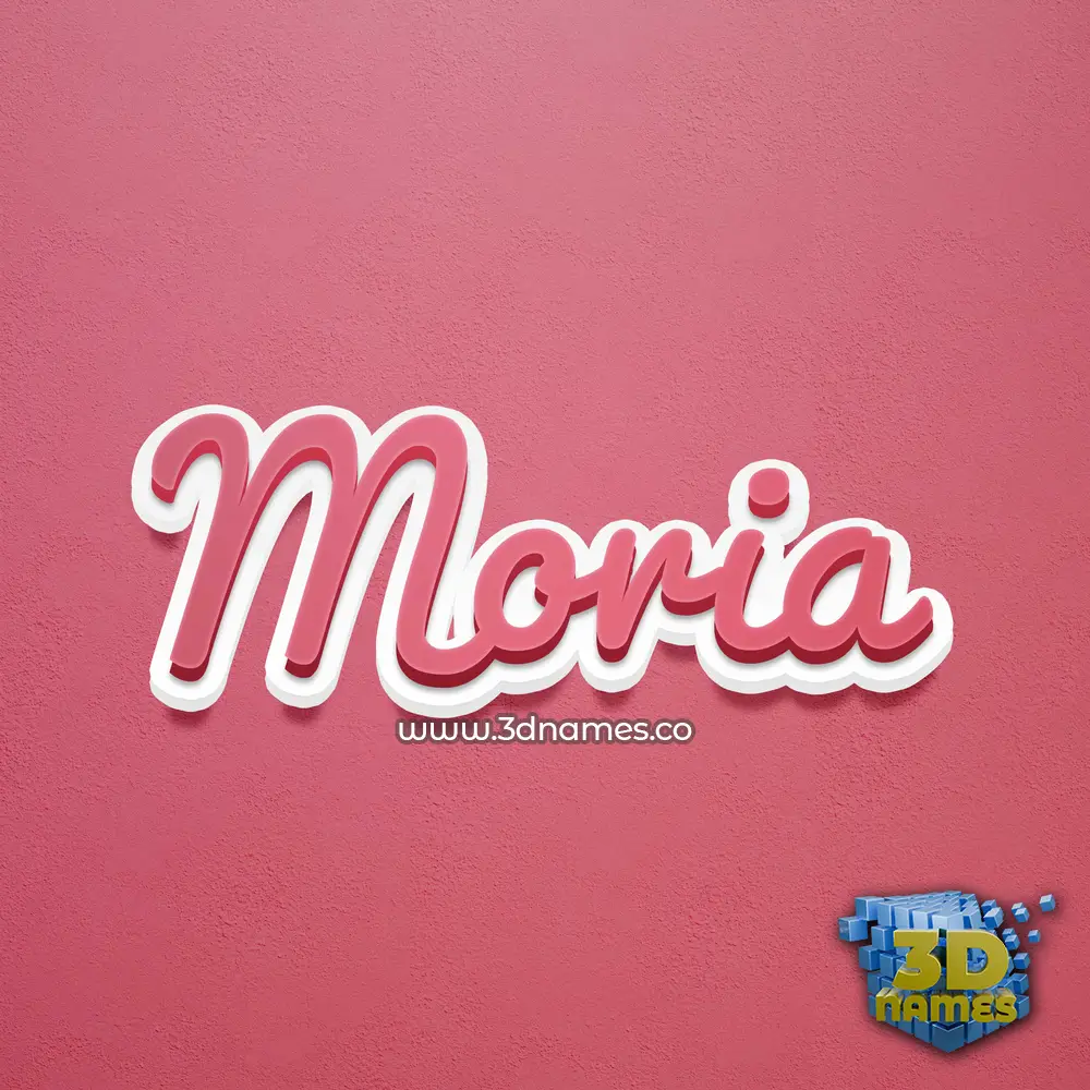 moria in Red Scribble style - 3D name wallpaper