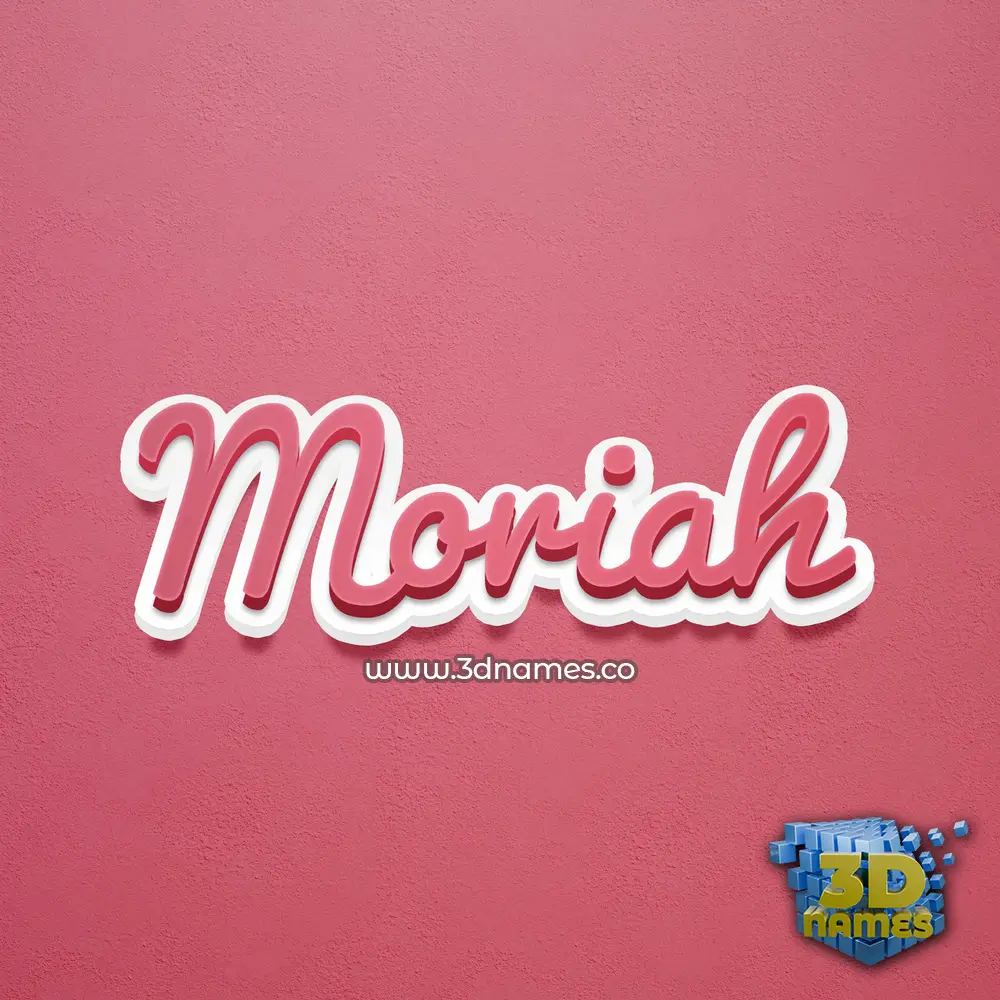 moriah in Red Scribble style - 3D name wallpaper