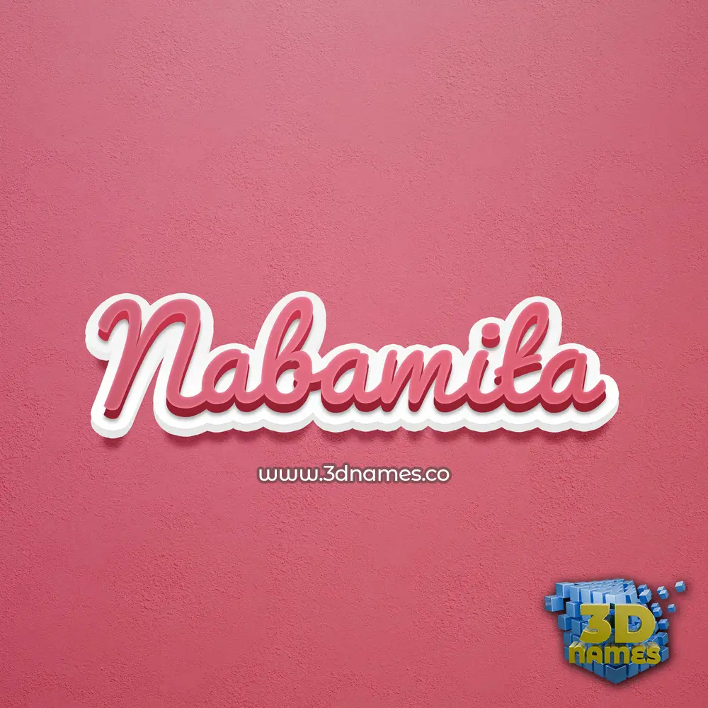 nabamita in Red Scribble style - 3D name wallpaper