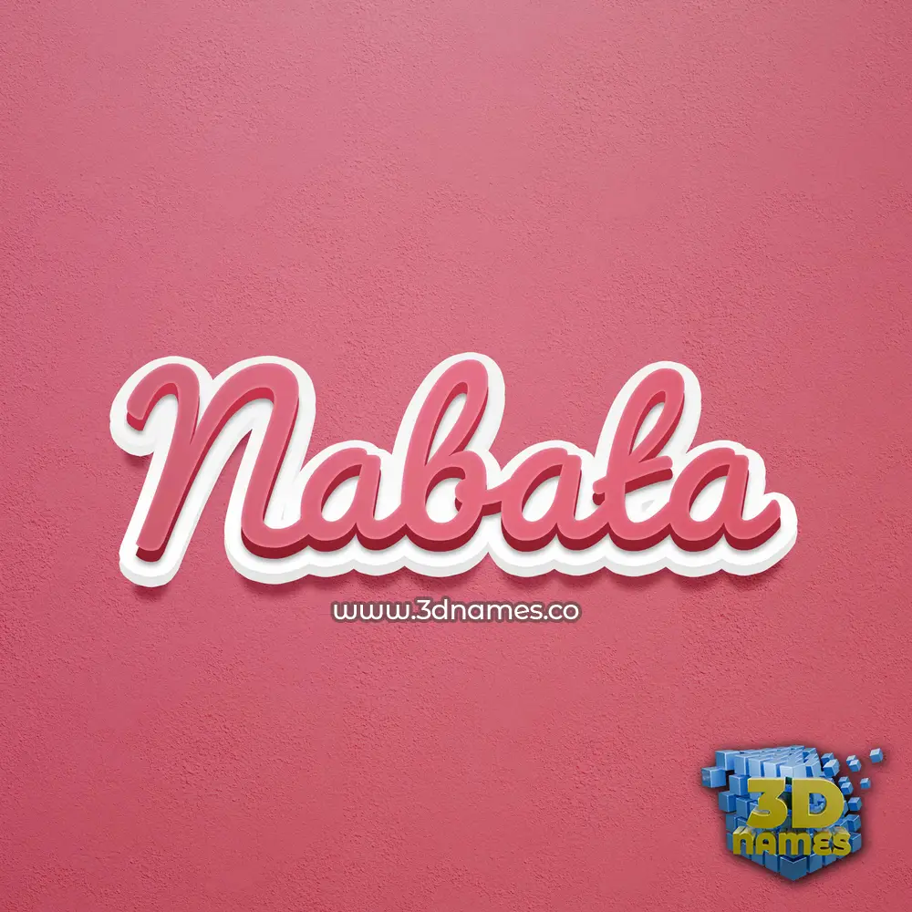 nabata in Red Scribble style - 3D name wallpaper