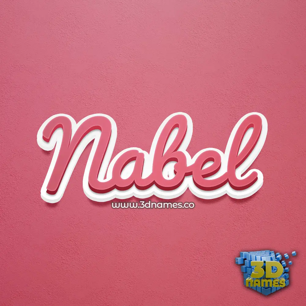 nabel in Red Scribble style - 3D name wallpaper