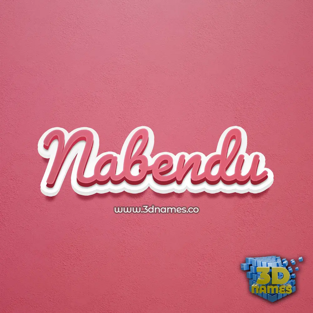 nabendu in Red Scribble style - 3D name wallpaper