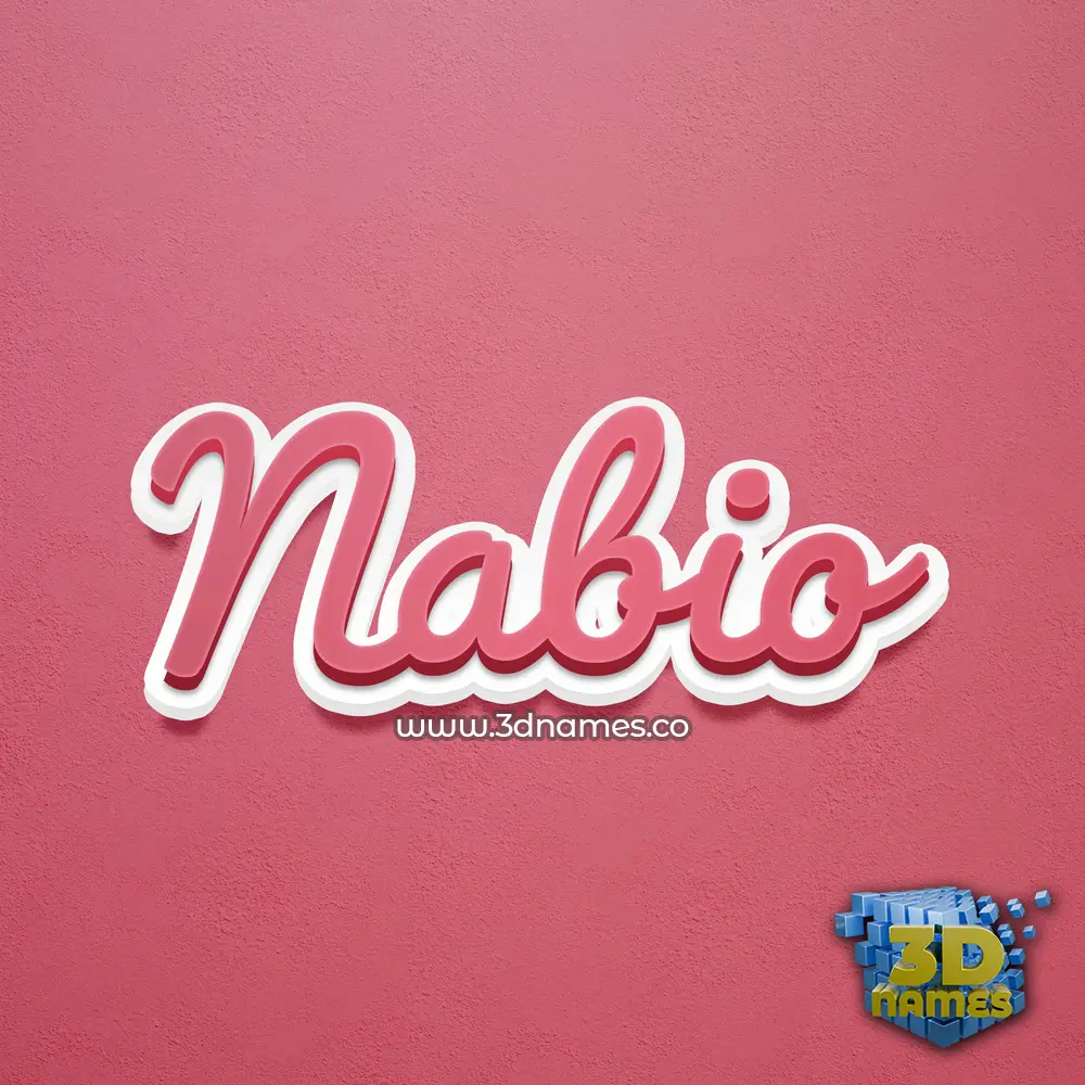 nabio in Red Scribble style - 3D name wallpaper