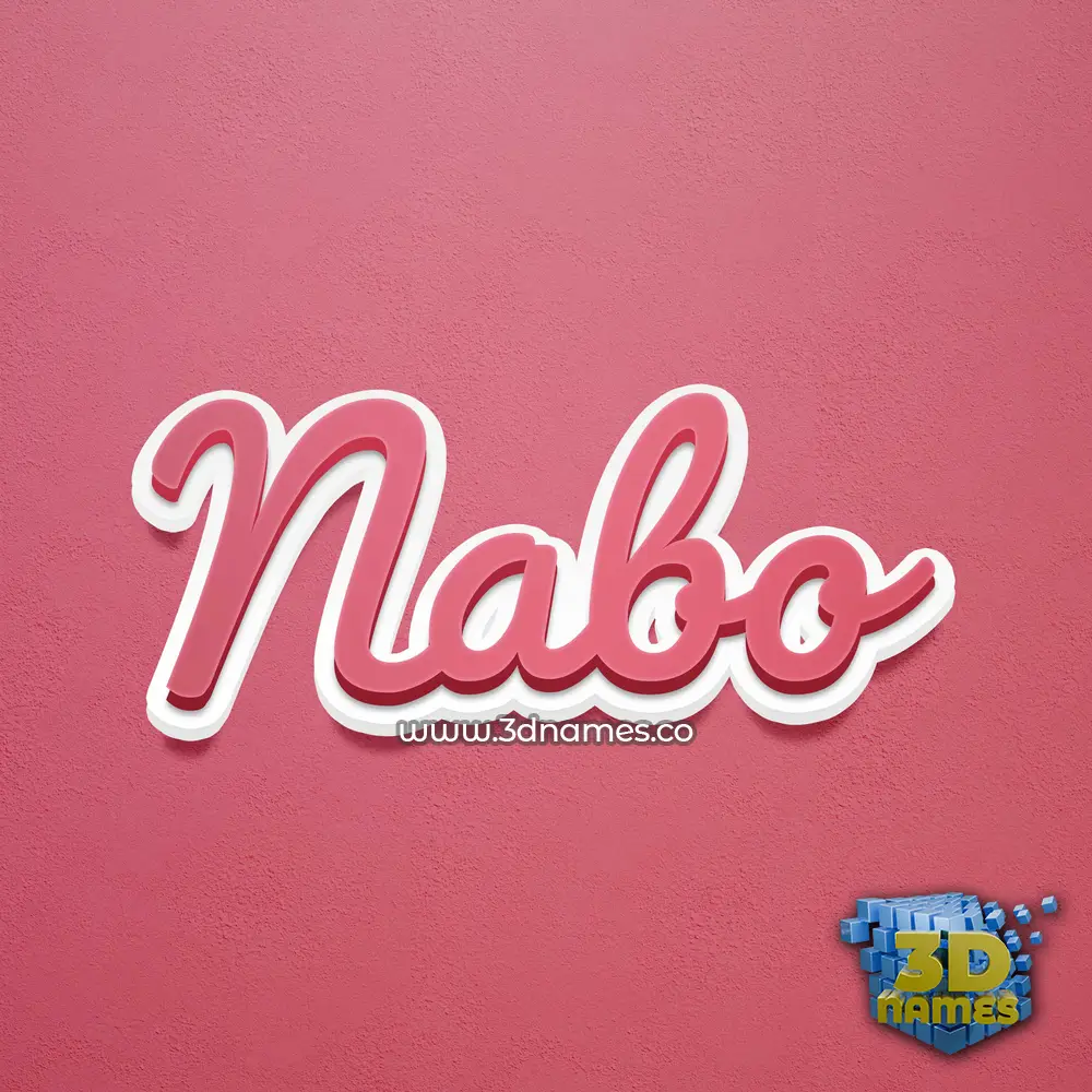 nabo in Red Scribble style - 3D name wallpaper