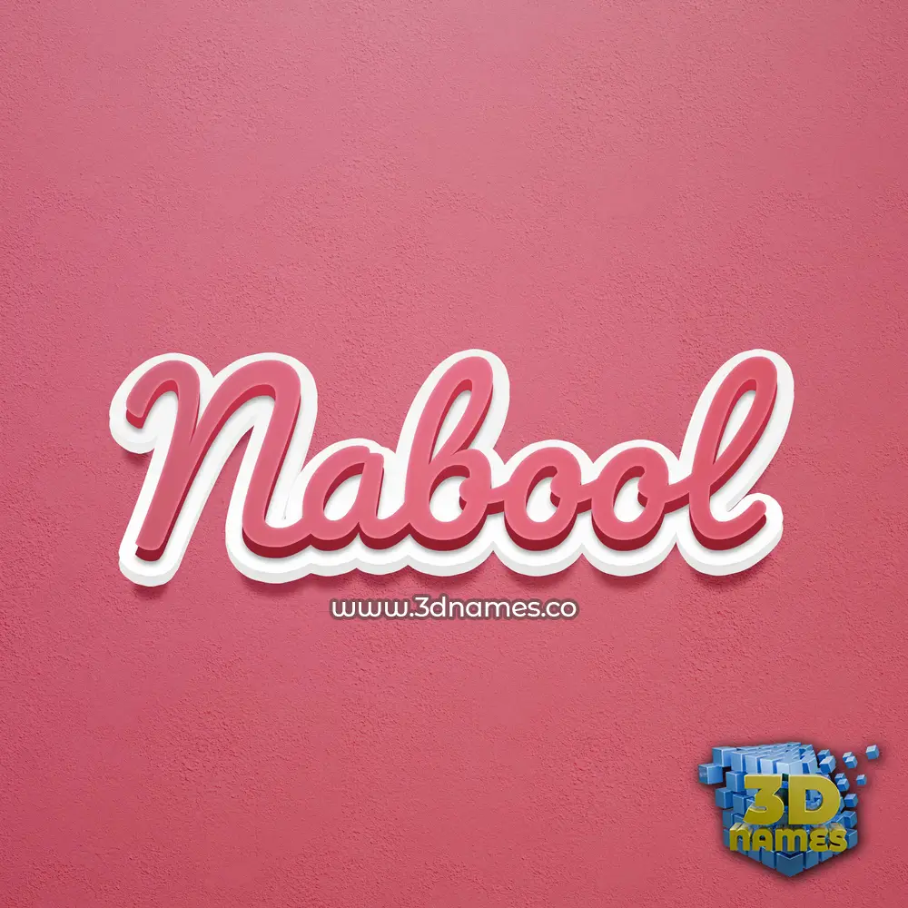 nabool in Red Scribble style - 3D name wallpaper