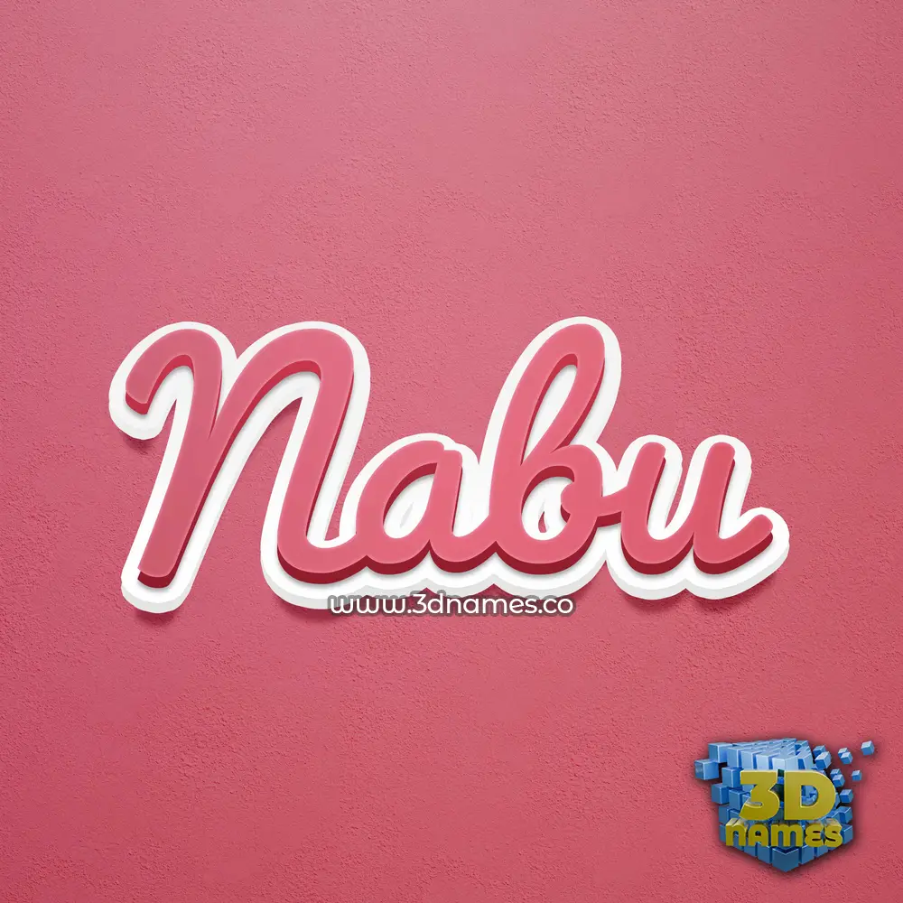 nabu in Red Scribble style - 3D name wallpaper
