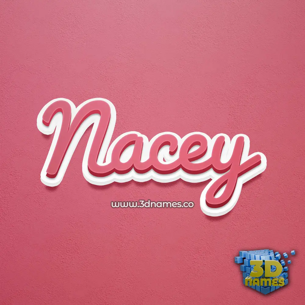 nacey in Red Scribble style - 3D name wallpaper