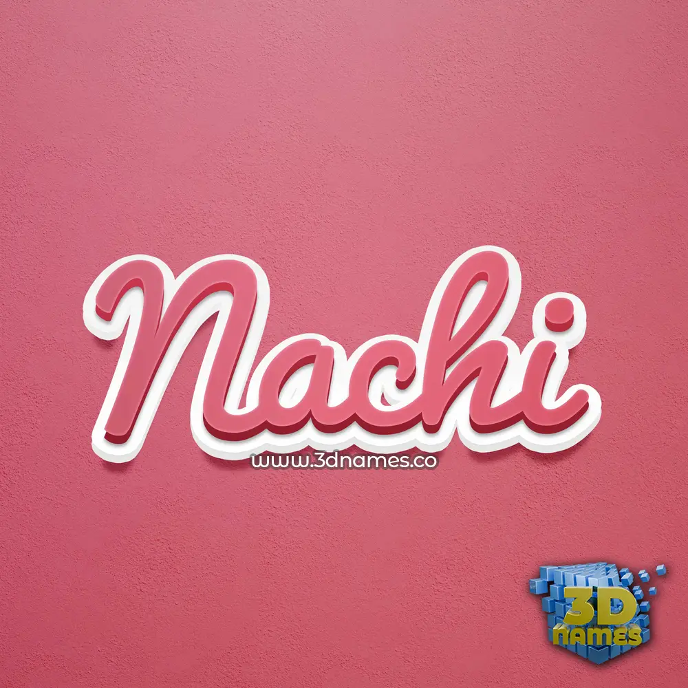 nachi in Red Scribble style - 3D name wallpaper