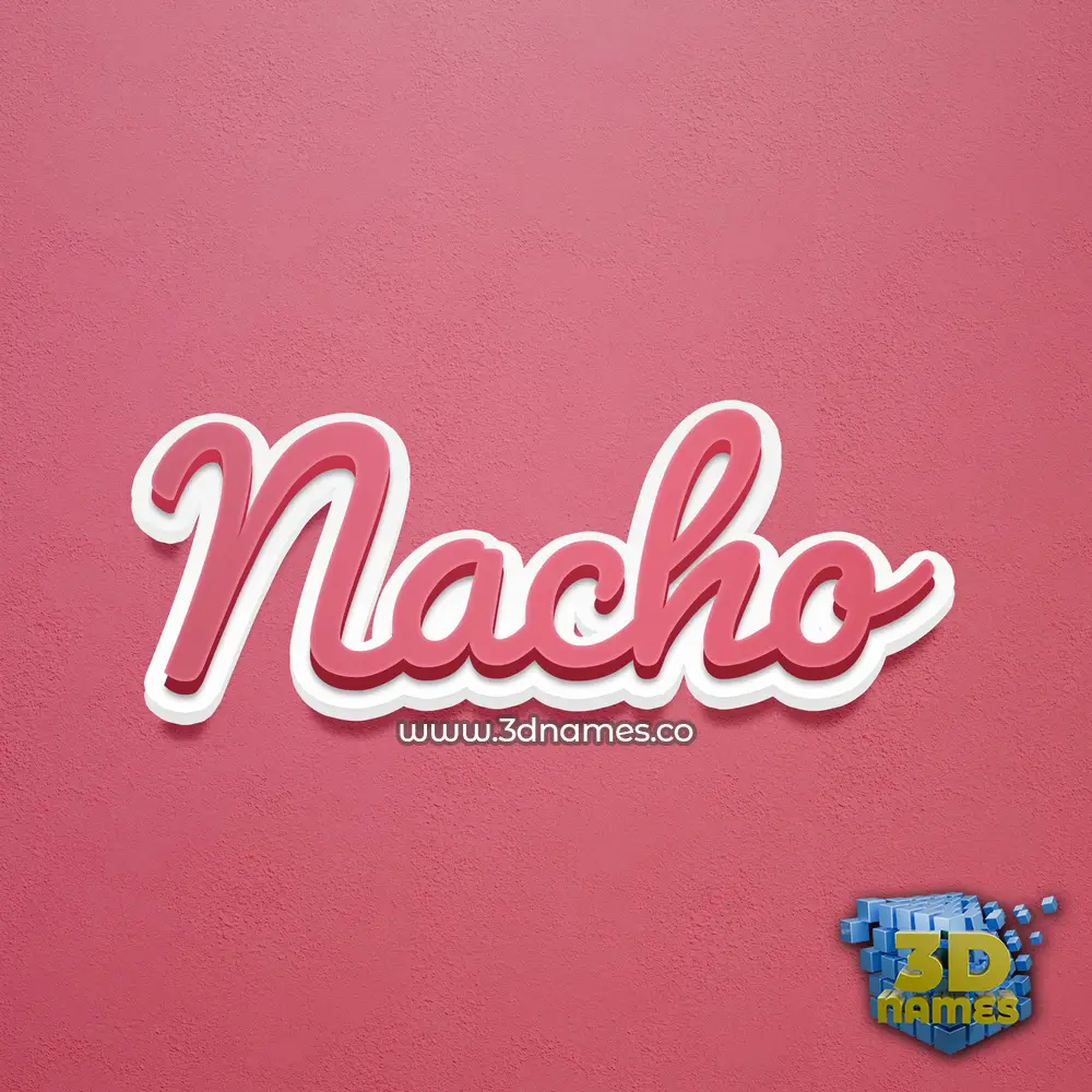 nacho in Red Scribble style - 3D name wallpaper