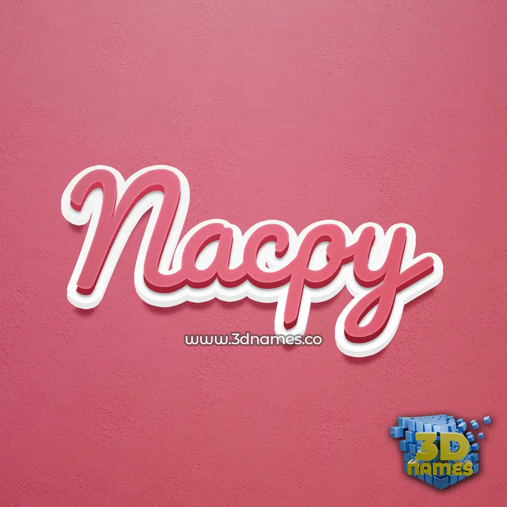 nacpy in Red Scribble style - 3D name wallpaper