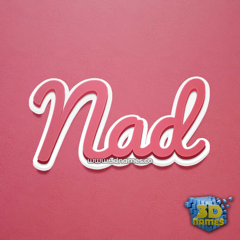 nad in Red Scribble style - 3D name wallpaper