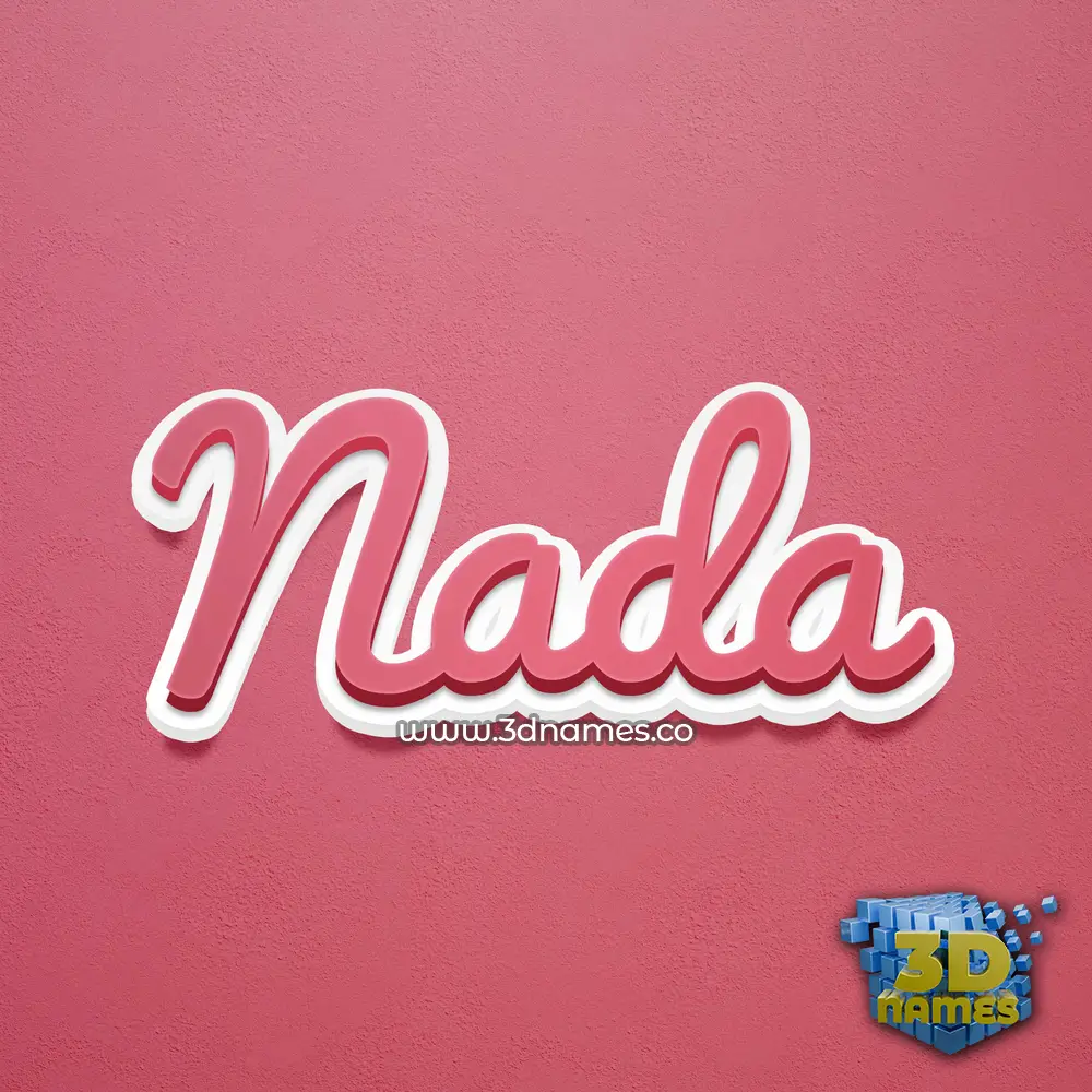 nada in Red Scribble style - 3D name wallpaper