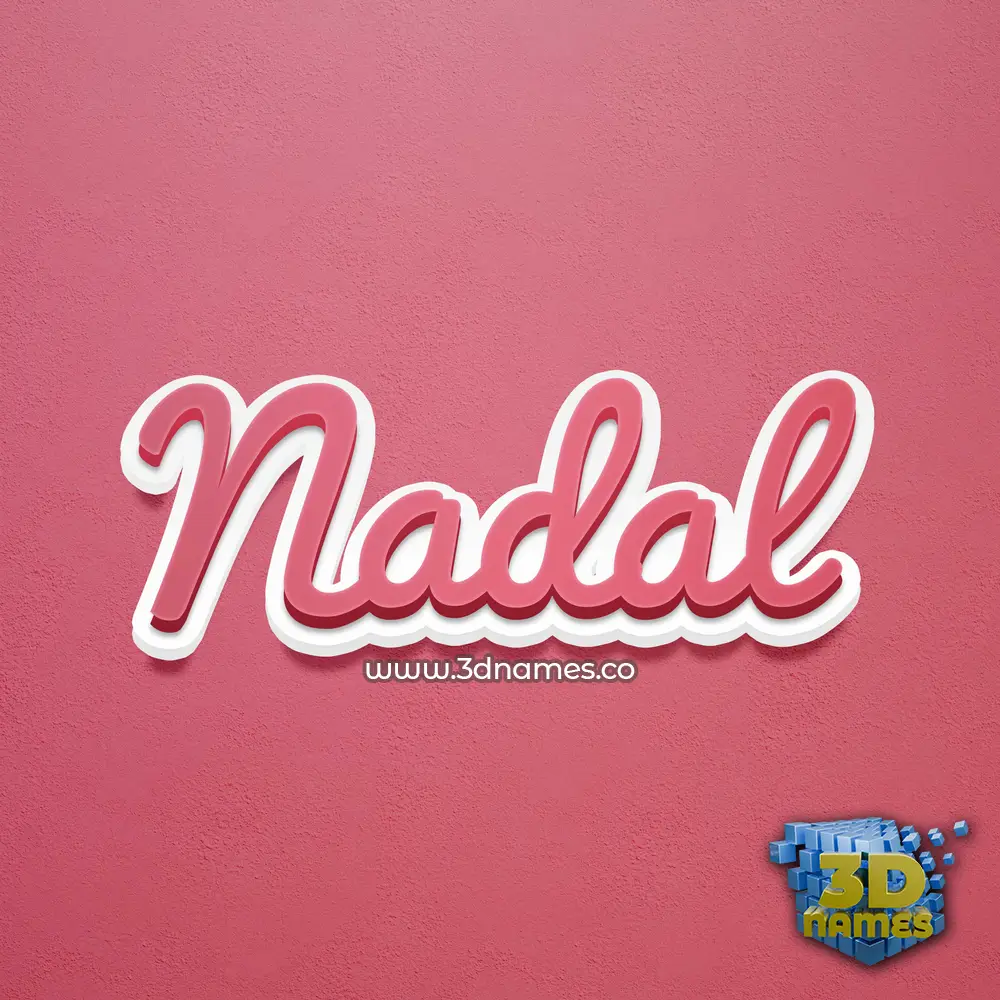 nadal in Red Scribble style - 3D name wallpaper