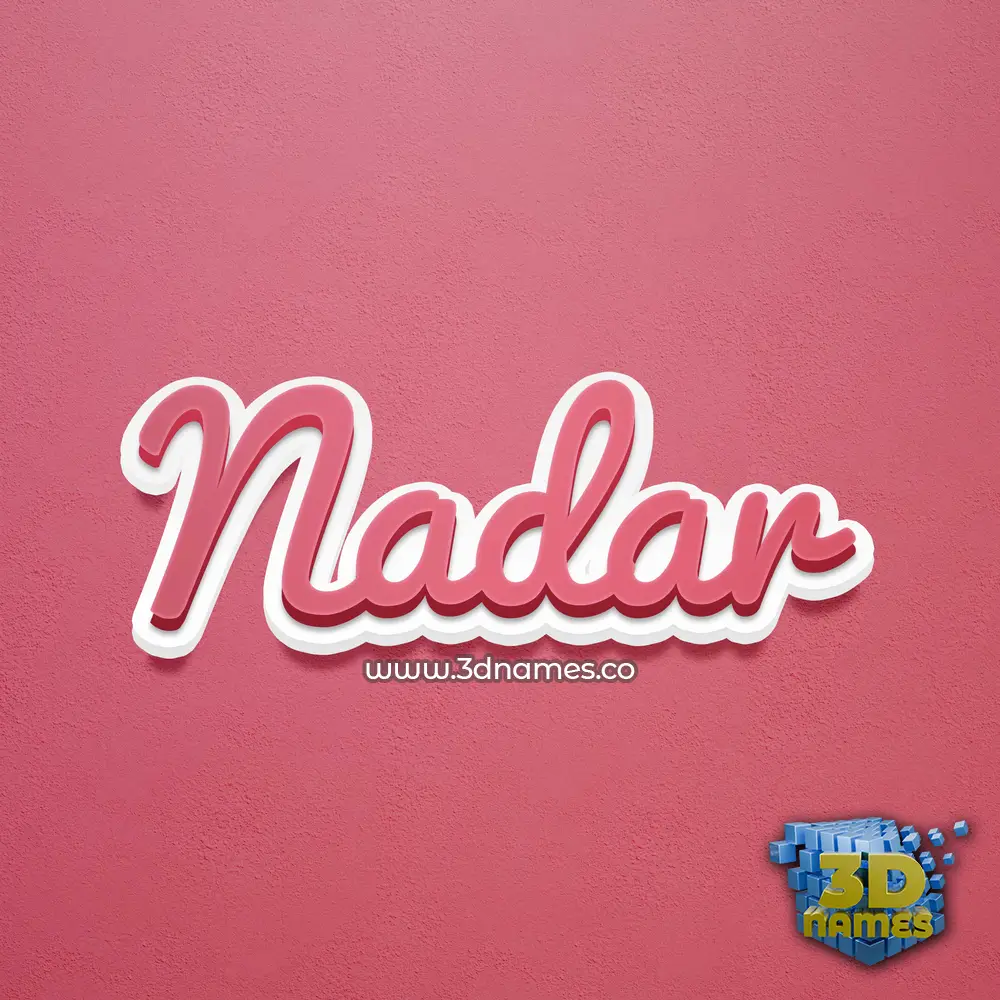 nadar in Red Scribble style - 3D name wallpaper